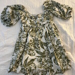 Abercrombie & Fitch green Floral Print Emerson dress size Large